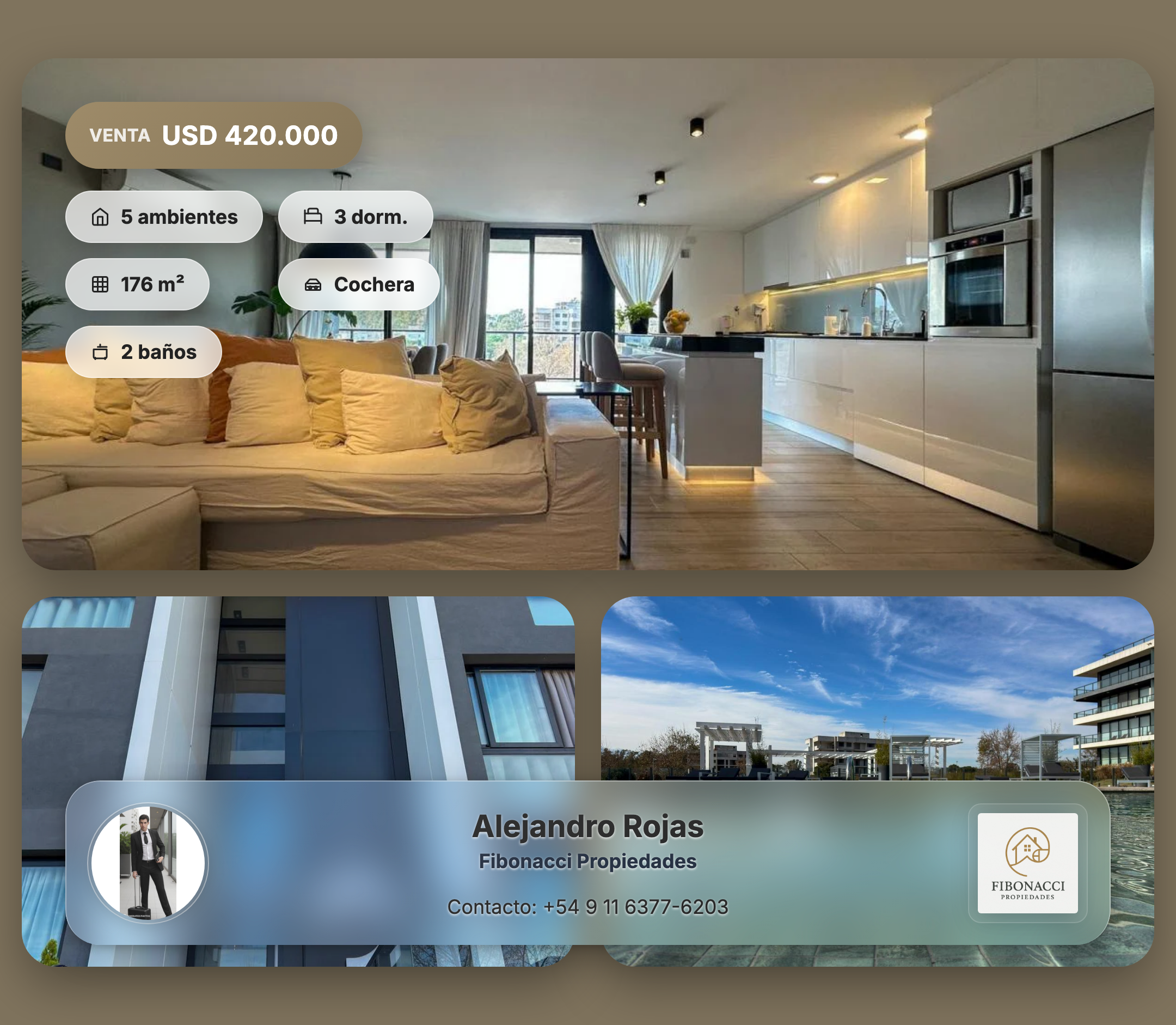 Ejemplo de posteo inmobiliario generado con Propio